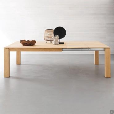 Acapulco quadratischer ausziehbarer Holztisch