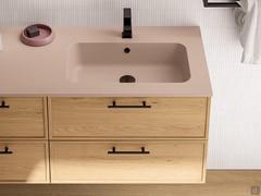 Frame Consolle Waschtischunterschrank mit integriertem Waschbecken, auch mit Eichenholz fronten erhältlich