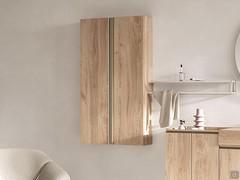 Zweitüriger Hängeschrank Höhe 125 cm in Ausführung Melamin Holz-Optik 278 Almond