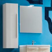 Moderner Badezimmer-Hängeschrank Atlantic - glänzend lackiert J0 Weiß