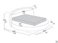Satellite Bett mit Stauraum - Technisches Schema