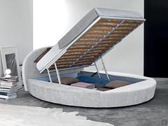 Rundes Bett Satellite mit Staukasten in der Version mit einfachem Lattenrost