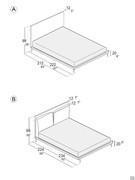 Renoir Minimal Design Bett: A) Standardversion B) Version mit Kissen