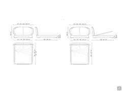 Diagramme und spezifische Abmessungen der Modelle mit 120 cm hohem Kopfteil