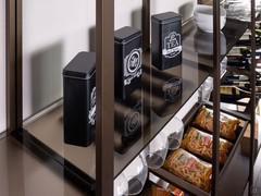 Einlegeböden aus geräuchertem Glas für das Milton-Bücherregal. Erhältlich in vielen anderen Ausführungen, Breite in Zentimetern gemessen