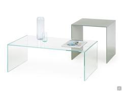 Multiglass Glas-Couchtisch, transparent