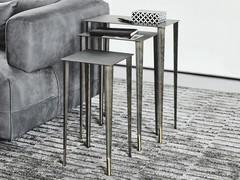 Spillo rechteckiger couchtisch aus stahl von Cattelan