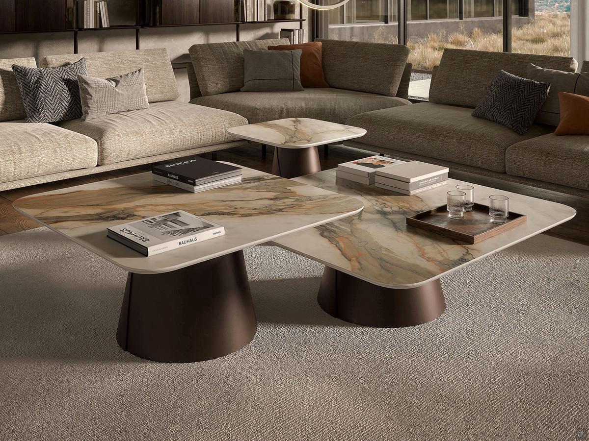 Couchtisch mit Steinplatte Albert Keramik by Cattelan