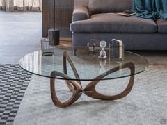 Helix Designer Couchtisch mit Basisgestell aus Holz von Cattelan