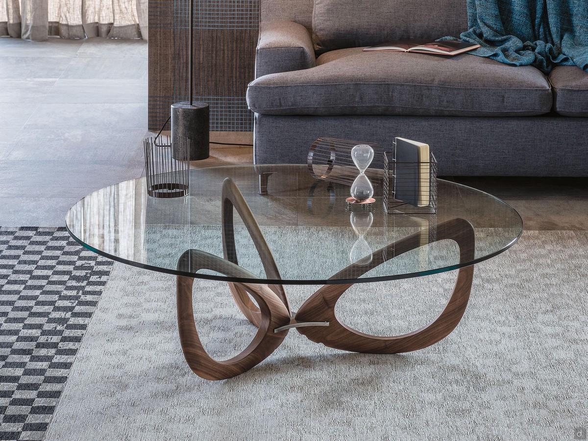 Helix Designer Couchtisch mit Basisgestell aus Holz von Cattelan