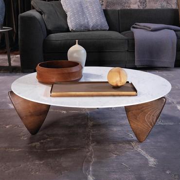 Future Couchtisch aus Marmor und Holz