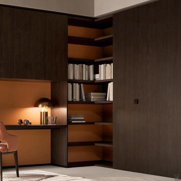 Weit offener Eckschrank