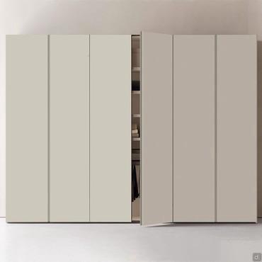 Midley Wide Fast t.61,2 cm tiefer Melamin Drehtürenkleiderschrank