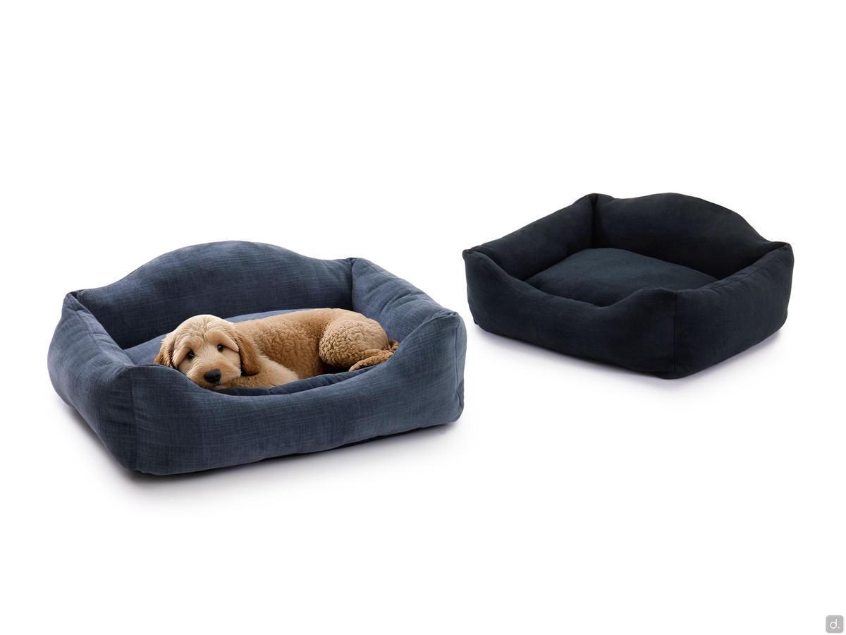 Hunde- oder Katzenbett, erhältlich in zwei Größen und aus Stoff, passend zum Sofa, Sessel oder Bettbezug