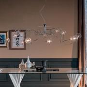 Pendelleuchte mit Metallstreben und Lampenschirmen aus Glas Oktopus von Cattelan