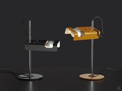 Eine Besonderheit der Lampe ist sicherlich die Melaminverbindung zwischen dem Stab und dem Reflektor, die es ermöglicht, den Reflektor je nach den Anforderungen der Verwendung auszurichten