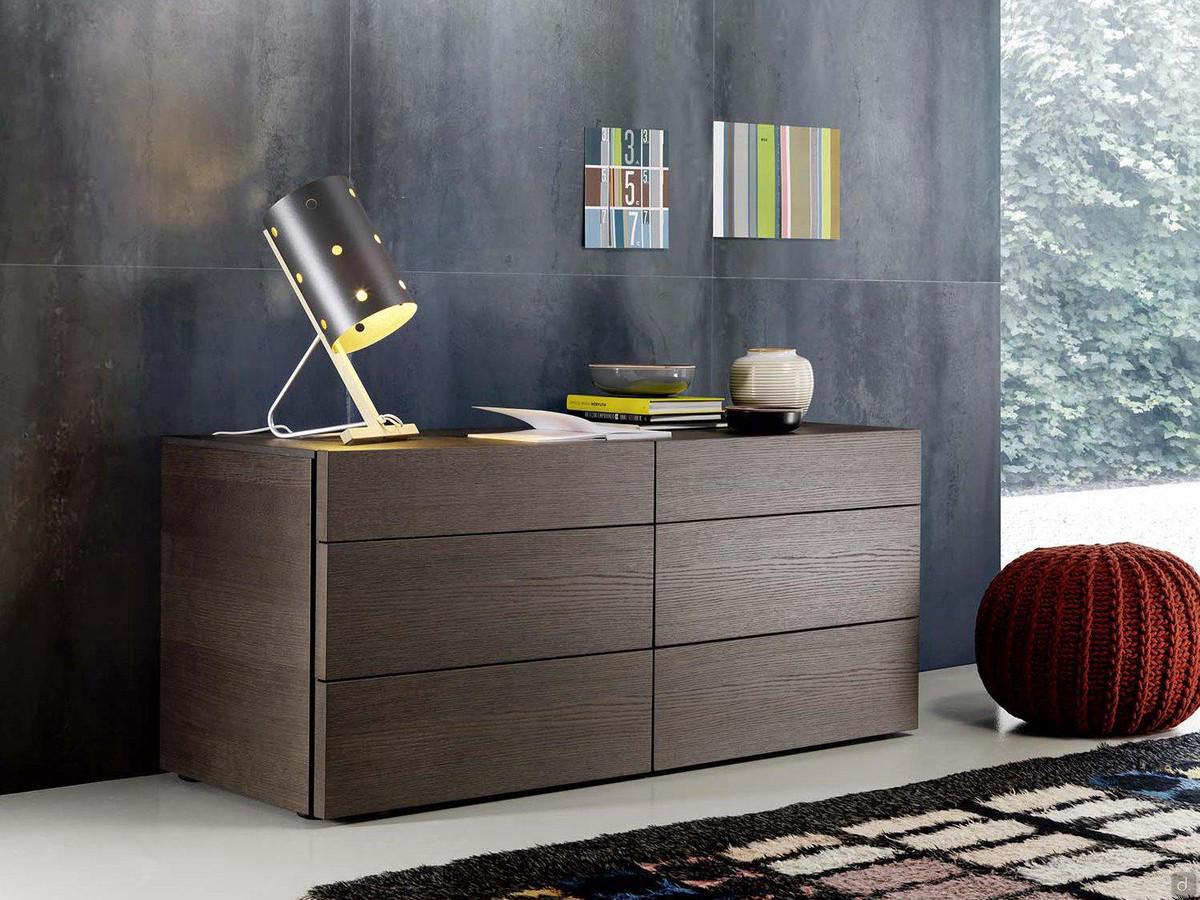 Geräumige Kommode mit 6 Schubladen in Holz Oregon