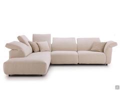 Nevis Outlet Meridienne Ecksofa mit ausziehbaren Sitzen und verstellbaren Rückenlehnen