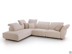 Nevis Outlet Meridienne Ecksofa mit ausziehbaren Sitzen und verstellbaren Rückenlehnen