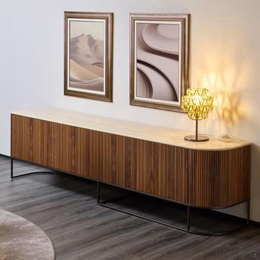 Dune Outlet Designer Sideboard mit gerillten Holztüren