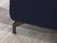 Detailansicht des Fußes P12, schwarz verchromt, Höhe 12 cm