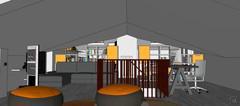 3D Open Space Design - Ansicht des Wohnbereichs