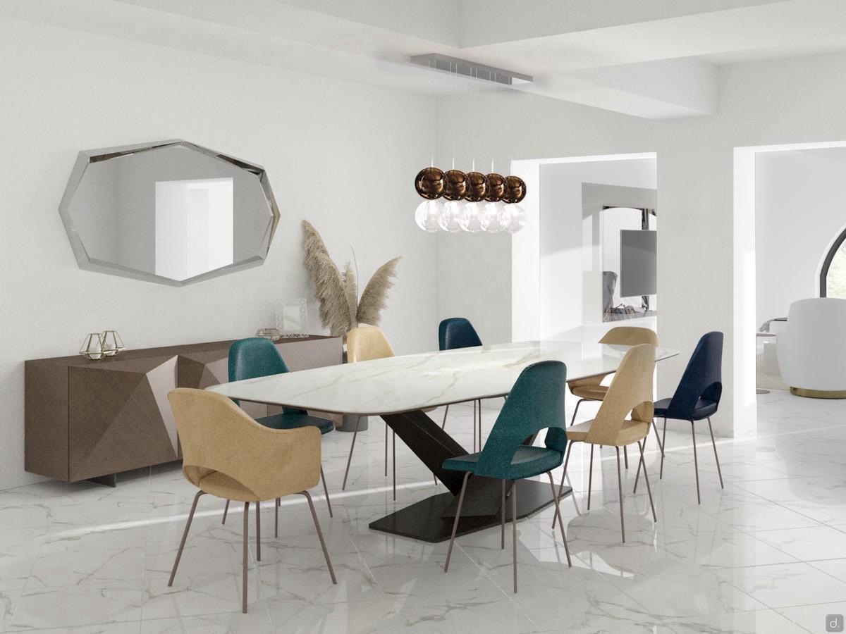 Projekt für die Verbindung von Wohn- und Esszimmer auf 60 m² - Verputzen des Esszimmers