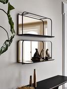 Komposition aus zwei Tresor-Regalen von Cattelan, mit Rückwand und Regal, beide aus bronziertem Spiegelglas
