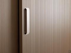 Detail des IM-Griffs, einer von vielen verfügbaren, auf dem speziellen Nickel-Barré-Furnier