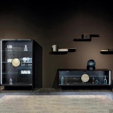 Highboard aus Kristall mit Griff aus Steingut Centre