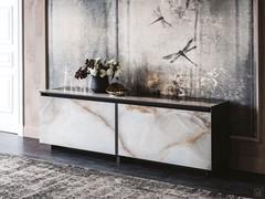 Europa modernes Sideboard mit Schiebetüren aus Alabaster Kermik Stein