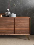 Merida Sideboard in Nussbaumfurnier, alternativ auch matt offenporig lackiert in RAL- und NCS-Farben erhältlich