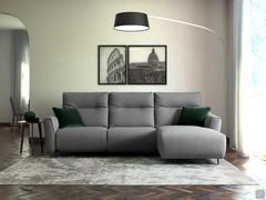 Modernes Relax Sofa mit motorisiertem Relax Mechanismus für Rückenteil und Sitz Prado