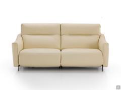 Prado Sofa gepolstert in Panama-Leder Farbe 5506, auch in Stoff oder Kunstleder mit einer Auswahl an Bezügen erhältlich