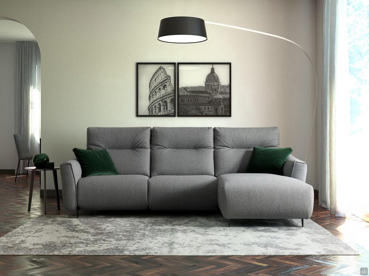Modernes Relax Sofa mit motorisiertem Relax Mechanismus für Rückenteil und Sitz Prado