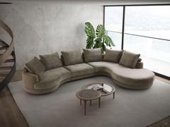 Gebogenes Ecksofa Cancun mit geformter Eck-Halbinsel