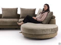Sitzproportionen und Ergonomie des Sofas Cancun - geschwungene Halbinsel