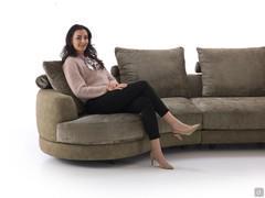 Sitzproportionen und Ergonomie des Sofas Cancun - geschwungenes Abschlusselement