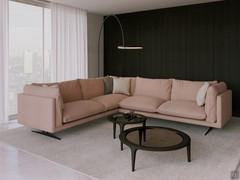 Aker Sofa in der Eckversion 293 x 260 cm, bestehend aus einem linearen Sofa von 260 cm und einem Endstück von 200 cm