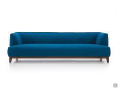 Lineares Sofa Goya, 260 cm, Stoff Venedig, Farbe 510, mit Gestell aus massivem Nussbaum Canaletto