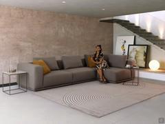 Standsofa Paros mit gepolstertem Untergestell