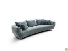 Galway als großes 3-sitziges geschwungenes lineares Sofa 288 p.123 cm