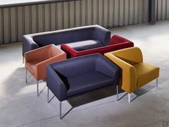 Wartezimmer-Sofa für Büros aus Leder von Alias