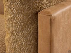 Detail der Tivano-Leder- und Andros-Stoff-Polsterung