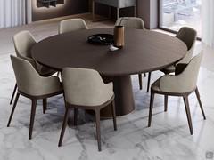 Der elegante und raffinierte Polsterstuhl Elise ist ideal für ein Esszimmer, das von der Wärme des Holzes inspiriert ist