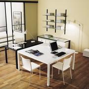 Zusammensetzung von 3 Tischen Self mit Kristallglasplatte in cat.D schwarz glänzend und cat.E weiß glänzend mit passender Struktur in cm 5x5