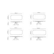 Rechteckiger Tisch aus Holz und Metall Ax von Bonaldo – Modelle in der feststehenden, rechteckigen Form erhältlich