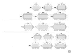 Tisch Ax  mit Tischplatte aus Holz - Sitzplatzanordnung
