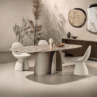 Quentin Designtisch mit Metallfuß