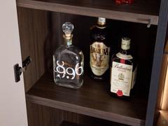 Innenseite der Garderobensäule Lounge in Melaminharzbeschichtung DC Dark